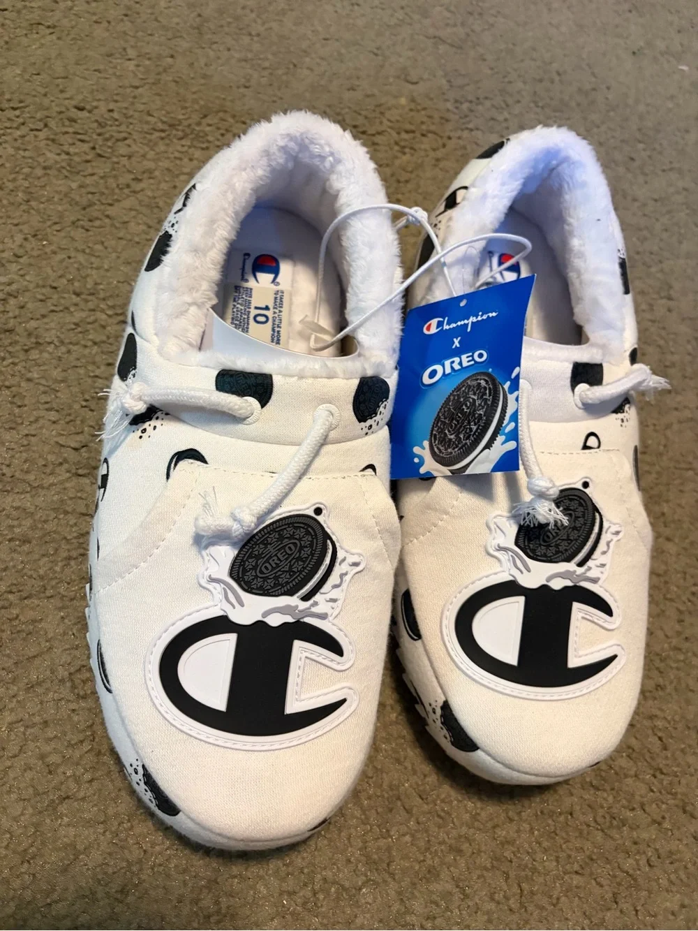 Limited edition Champion White & Black Oreo Slip-On Loafers